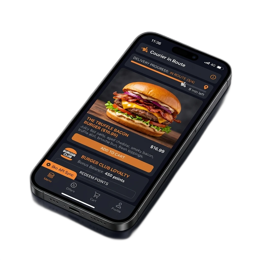 Restaurant Mobile App Showcase Mockup